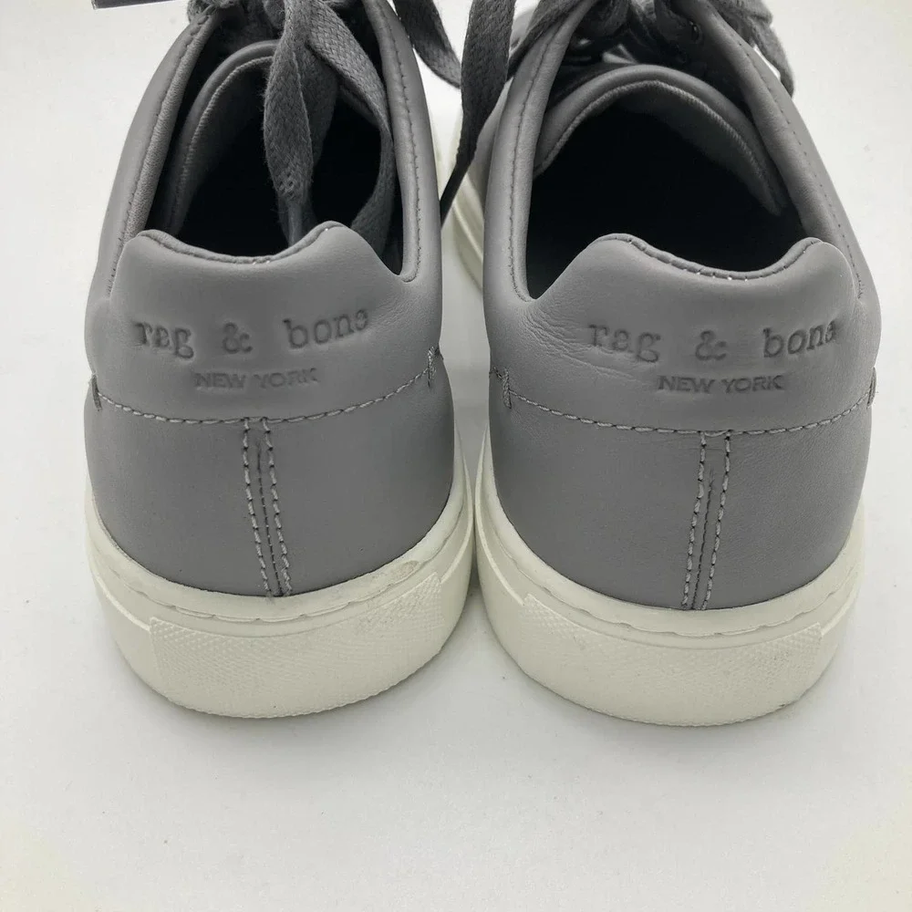 NEW RAG & BONE Kent embossed two-tone leather sneakers - Picture 5 of 7